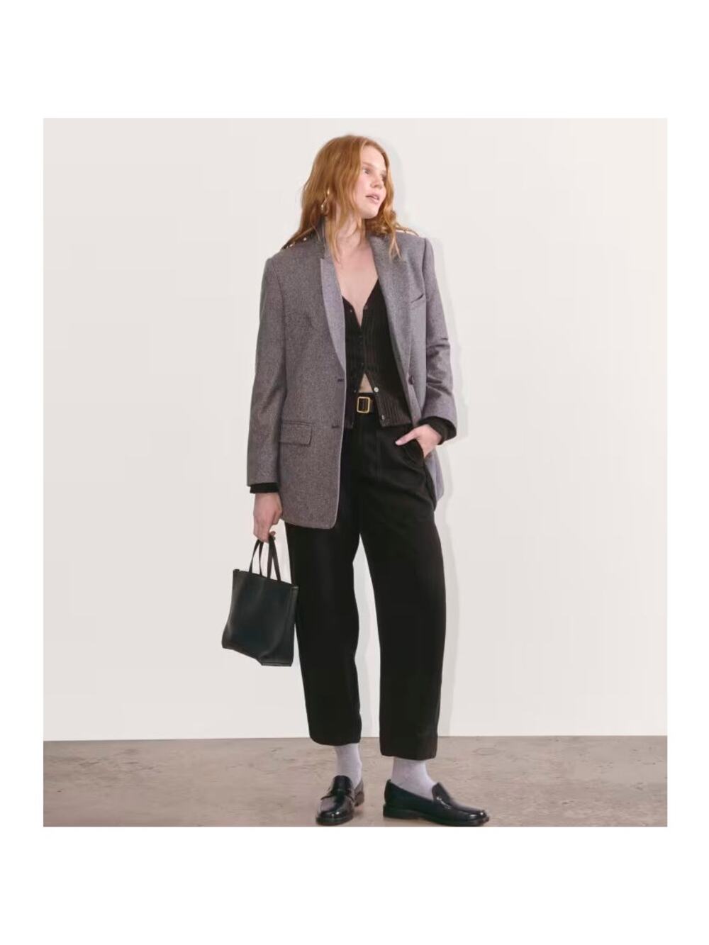 New Everlane The Tencel Utility Pant Tapered Leg Black Women's 6 NWT Patchwork